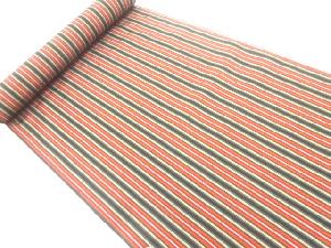 アンティーク　縞模様織出しホームコート地反物